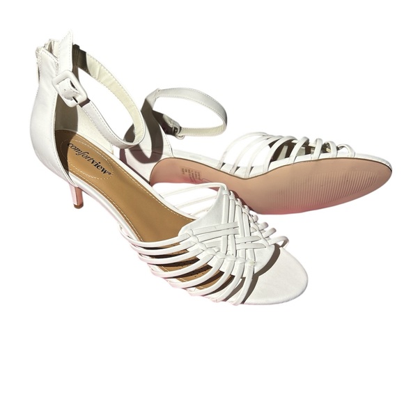 comfortview Shoes - White heels for the Summer